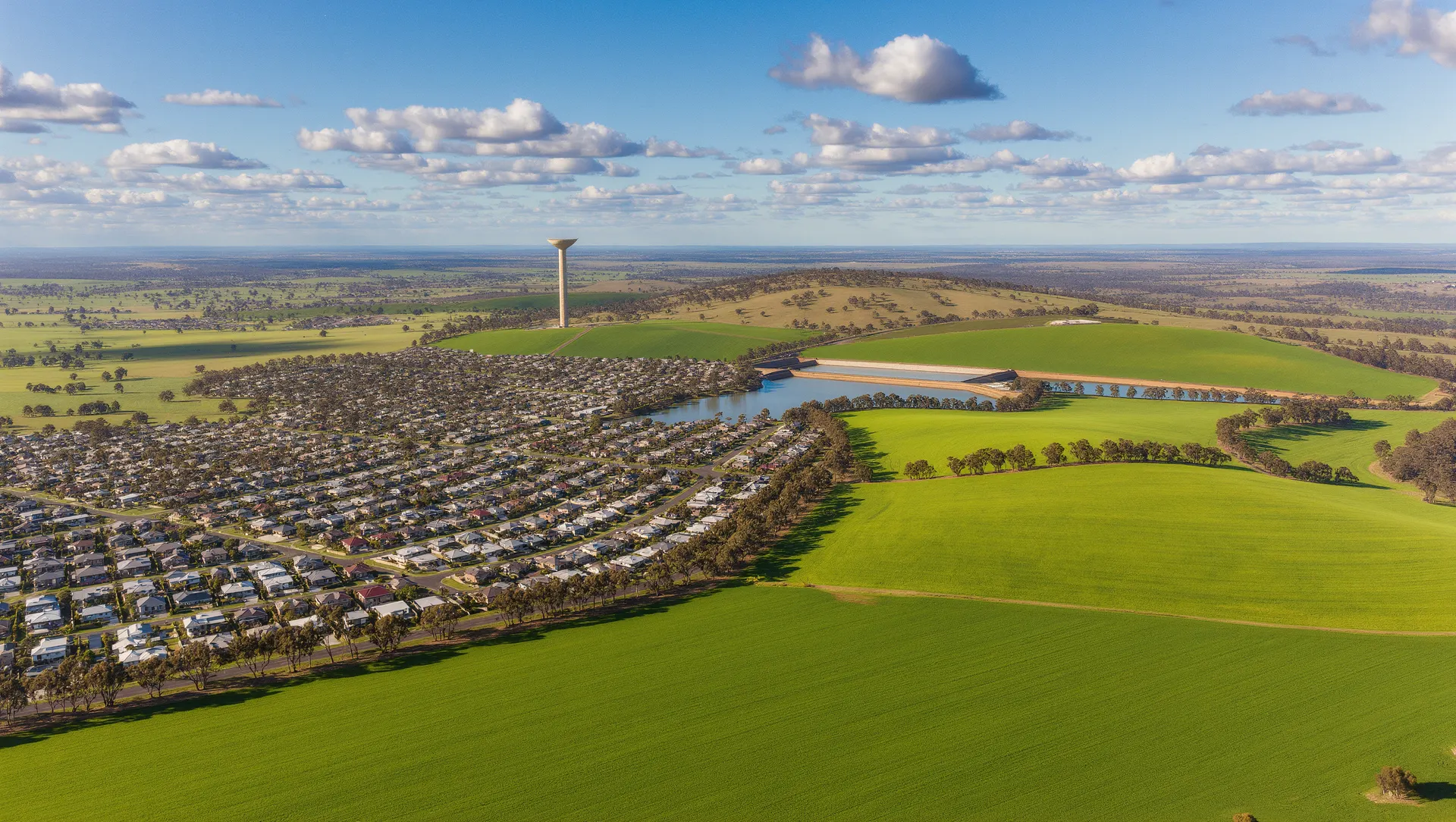 Aerial artist's impression of the Bulmans Road precinct at Harkness